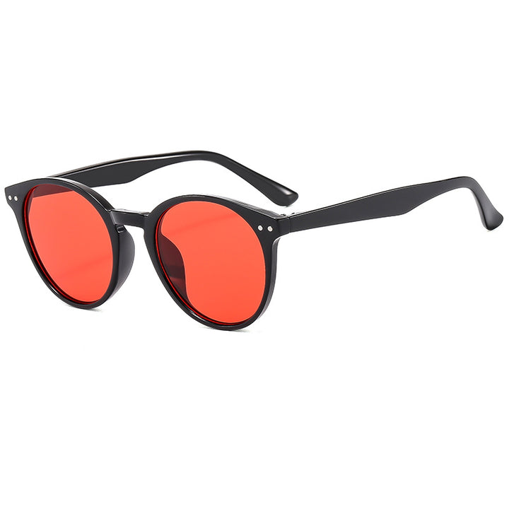 Women's fashionable round sunglasses with transparent frame and UV protection Bowlift