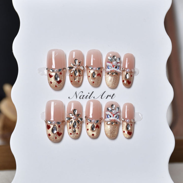 Luxury Decorative Press-On Nails Bowlift