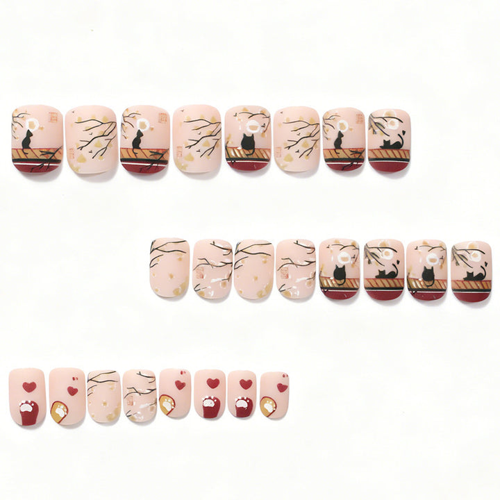 Artistic Cat Nail Set Bowlift