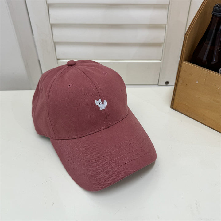 Women's Playful Embroidered Cat Cap Bowlift