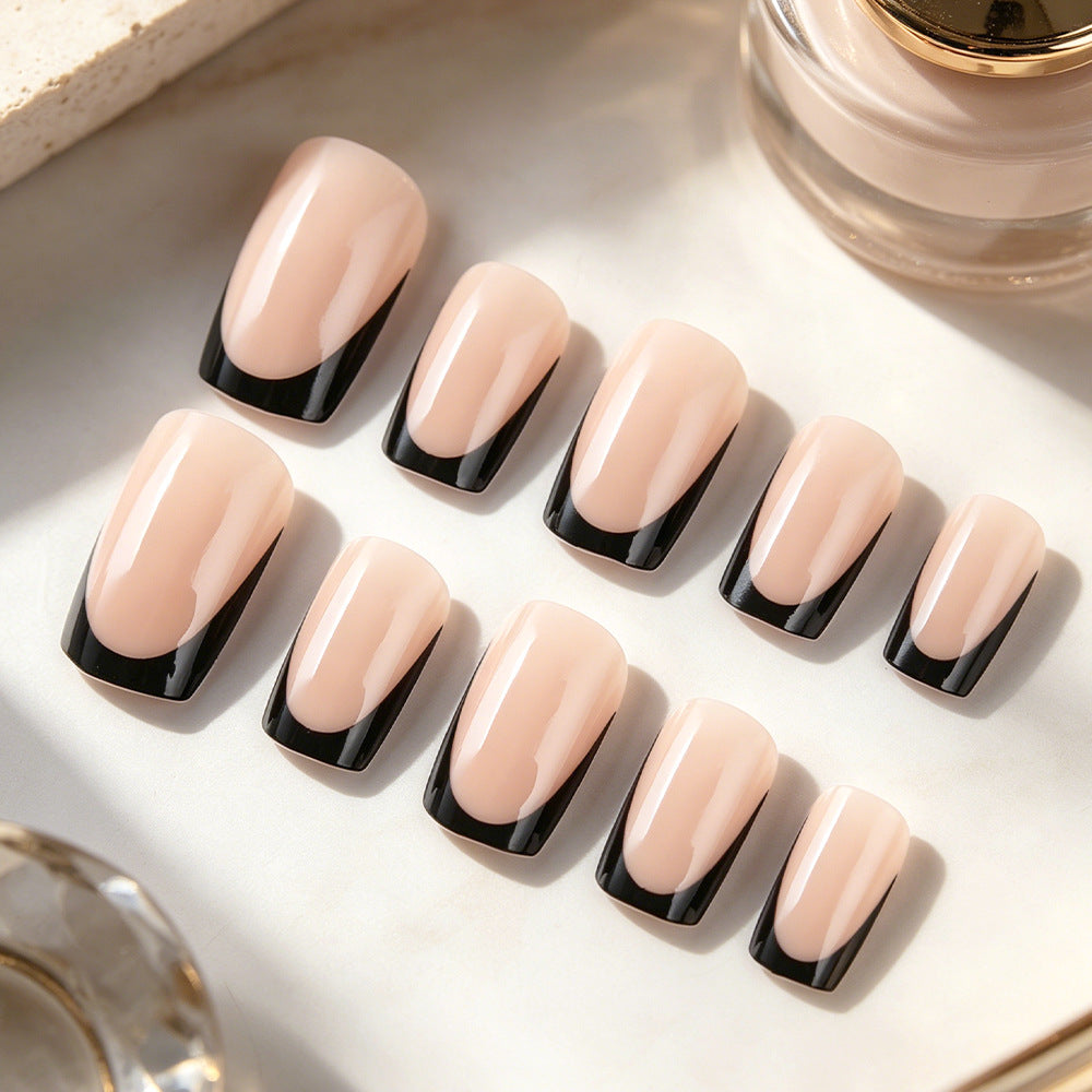 Elegant French Tip Nail Extensions Bowlift