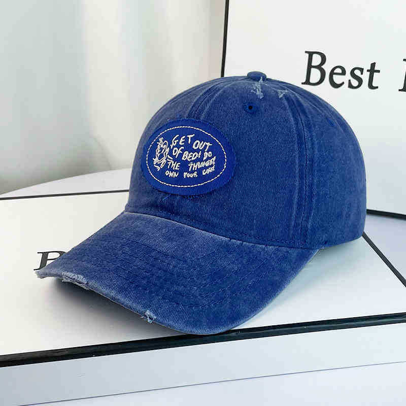 Women's Casual Distressed Cotton Baseball Cap Bowlift