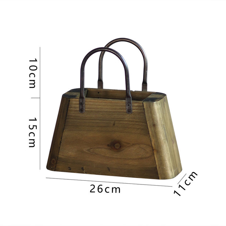 Wooden container with handles Bowlift