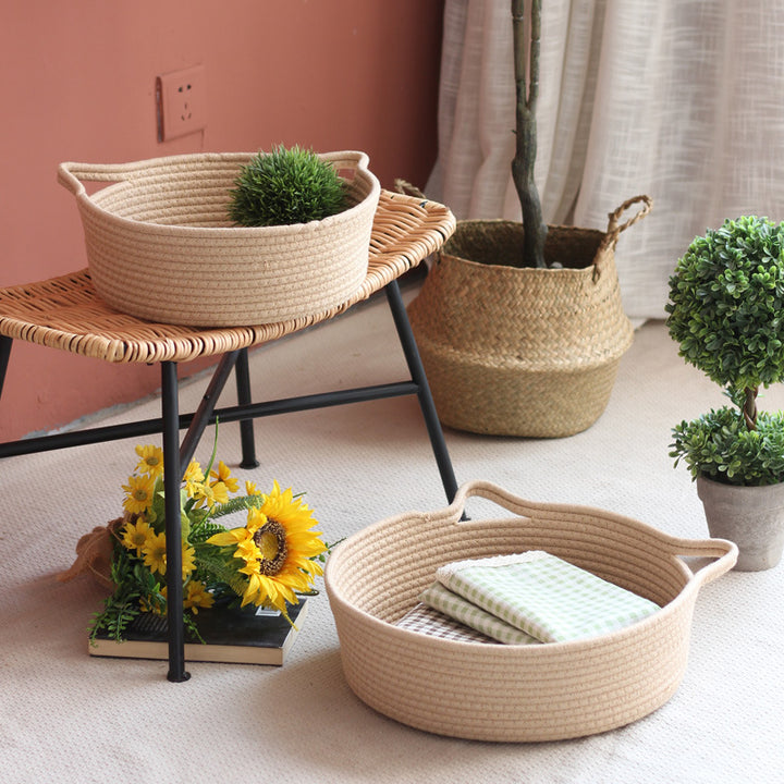 Decorated basket with practical handles Bowlift