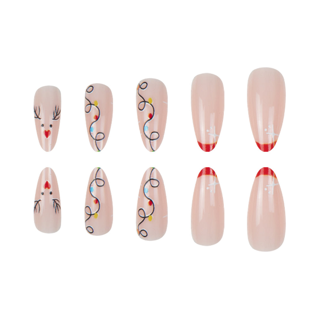 Festive Holiday-Themed Press-On Nails Bowlift