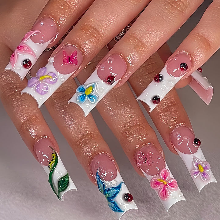 Floral Artistry Press-On Nails Bowlift