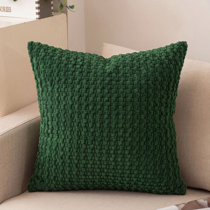 Decorative Plush Chunky Waffle Texture Throw Pillow Cover Bowlift