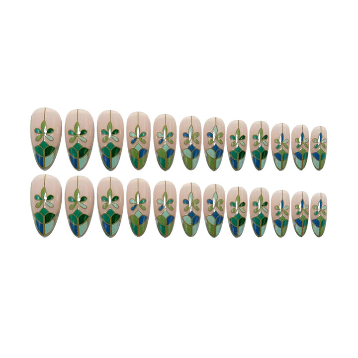French Art Nails with Floral Design Bowlift
