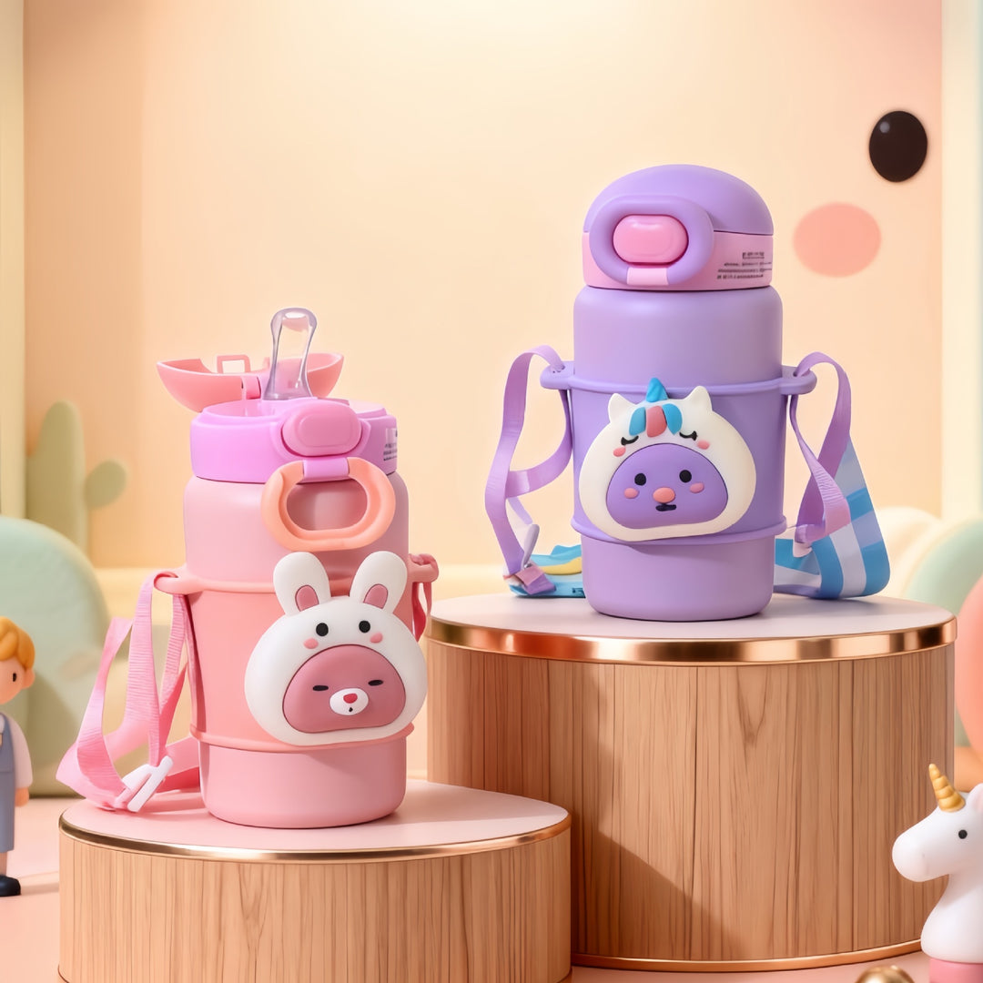 Insulated children's drinking bottle with cute rabbit design Bowlift