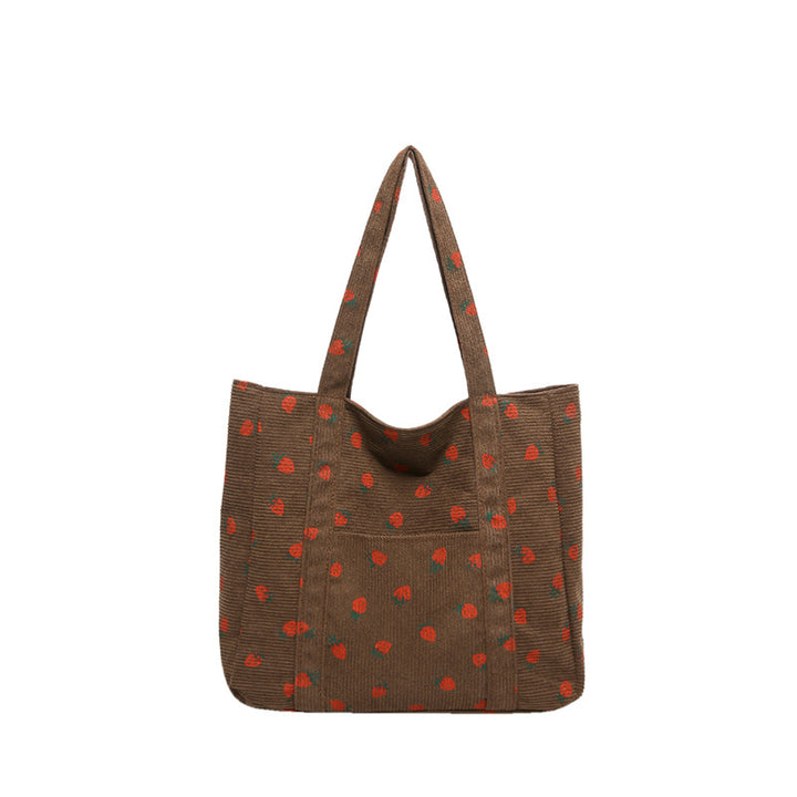 WoStylish Corduroy Shopping Tote Bowlift