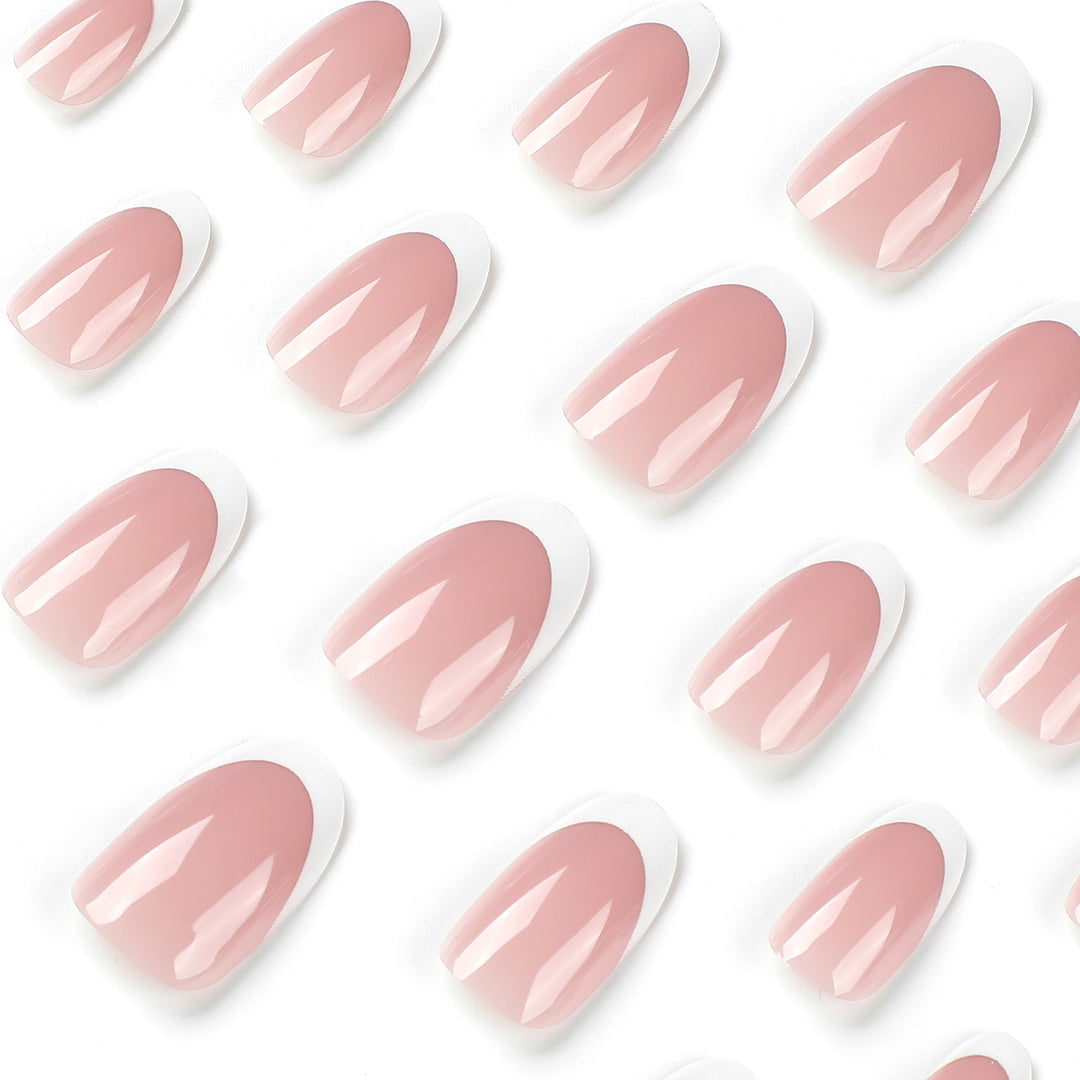 Elegant Gel Nails with Continuous French Tip Bowlift