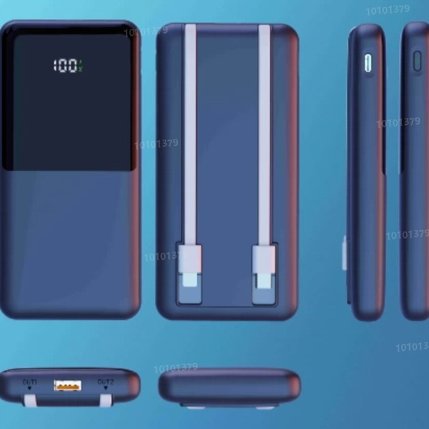 Portable power bank with integrated charging station and digital display Bowlift