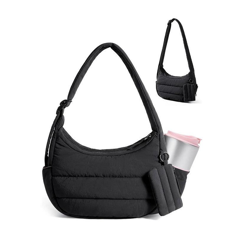 Comfortable shoulder bag with practical additional function Bowlift