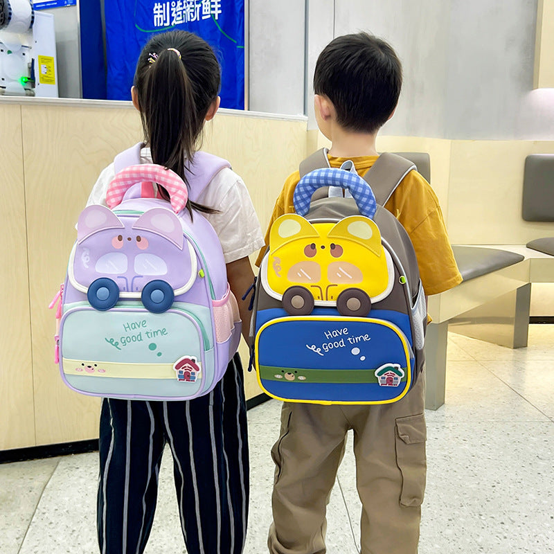 Cute Cartoon-Themed Kids School Backpack Bowlift