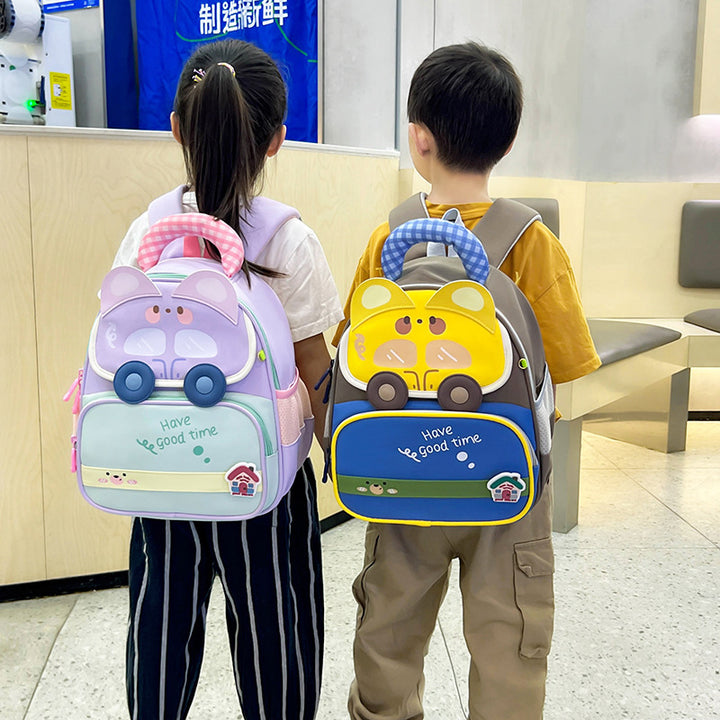 Cute Cartoon-Themed Kids School Backpack Bowlift