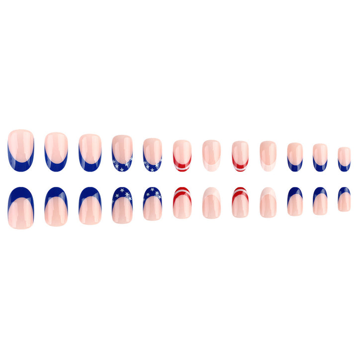Patriotic Themed Gel Nail Art Bowlift 1787543075