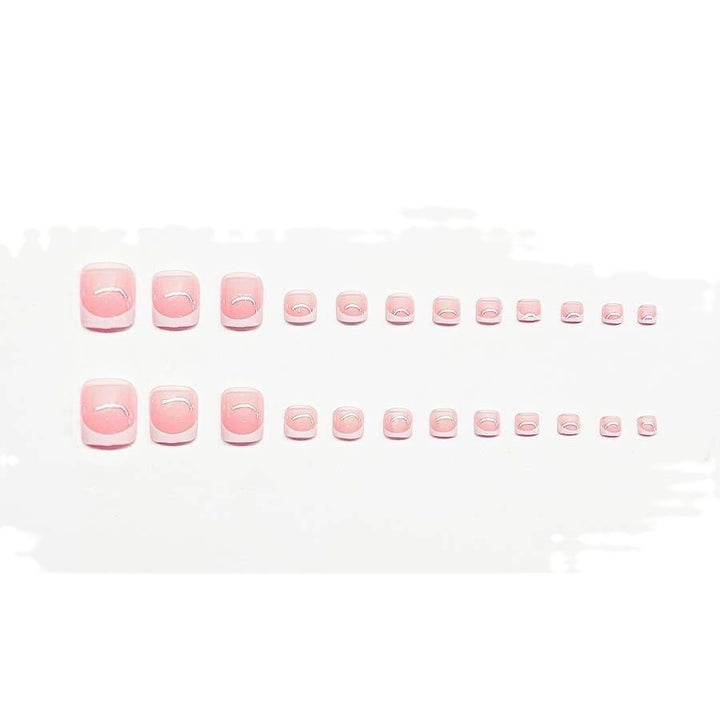 Elegant French Tip Nail Art Set Bowlift