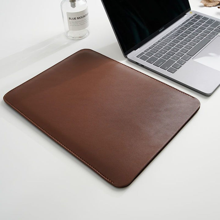 Sleek Leather Laptop Sleeve Bowlift