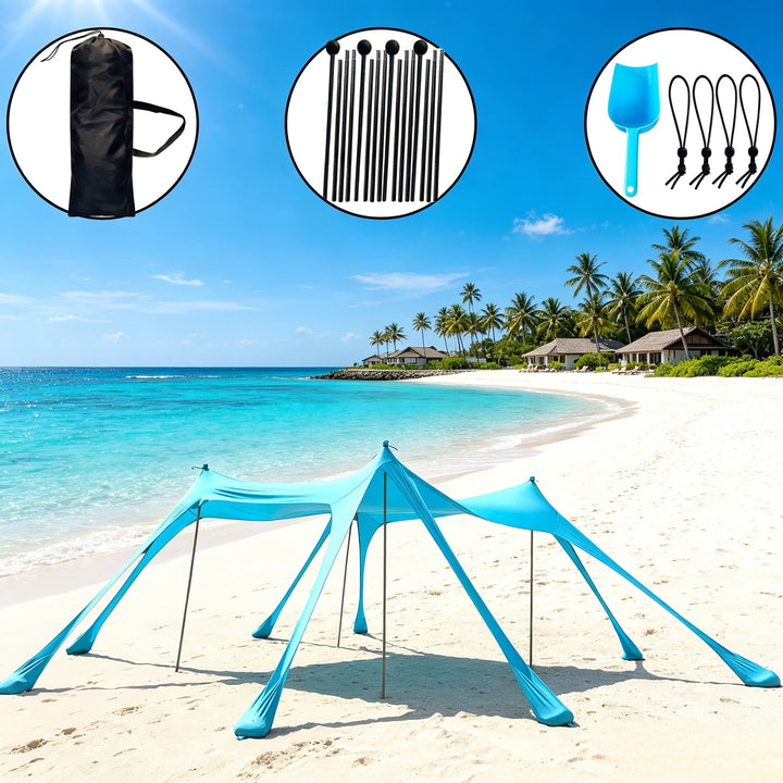 Portable Beach Shade Canopy Bowlift
