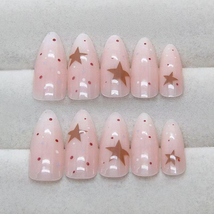 Glittering Star Nail Art Bowlift