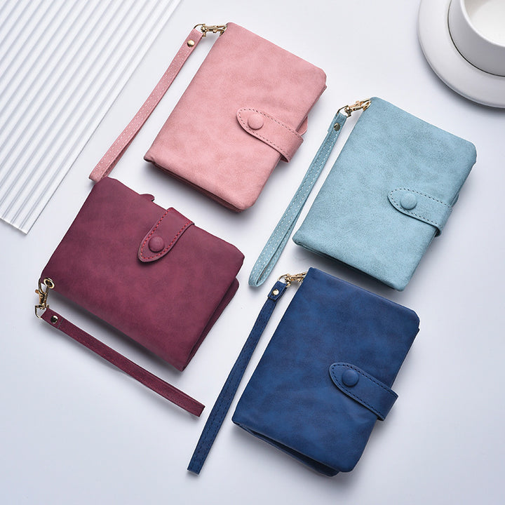 Compact Faux Leather Clutch Wallet Bowlift