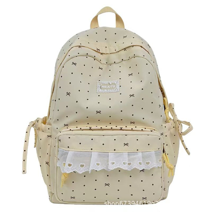 Decorative Ruffled Backpack Bowlift