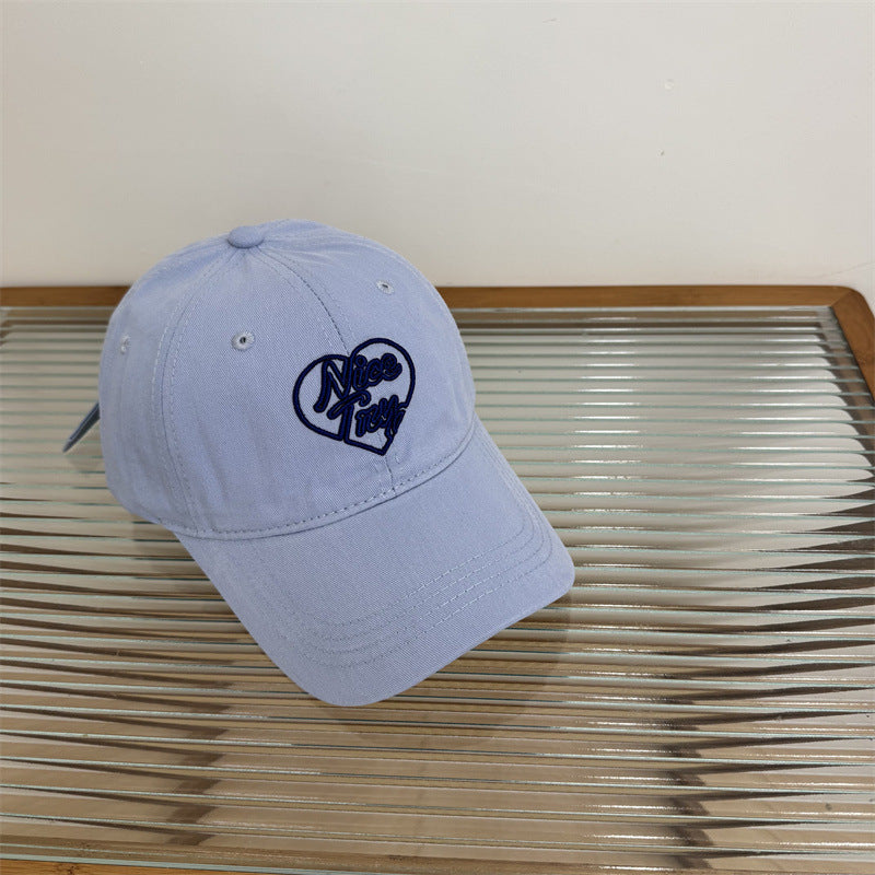 Women's Embroidered Heart-Detail Baseball Cap Bowlift