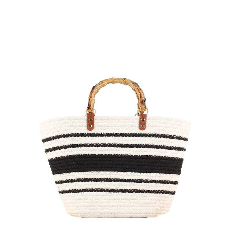 Large beach bag with bamboo handles Bowlift