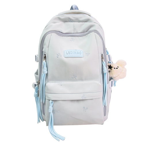 Casual Embroidered School Backpack Bowlift