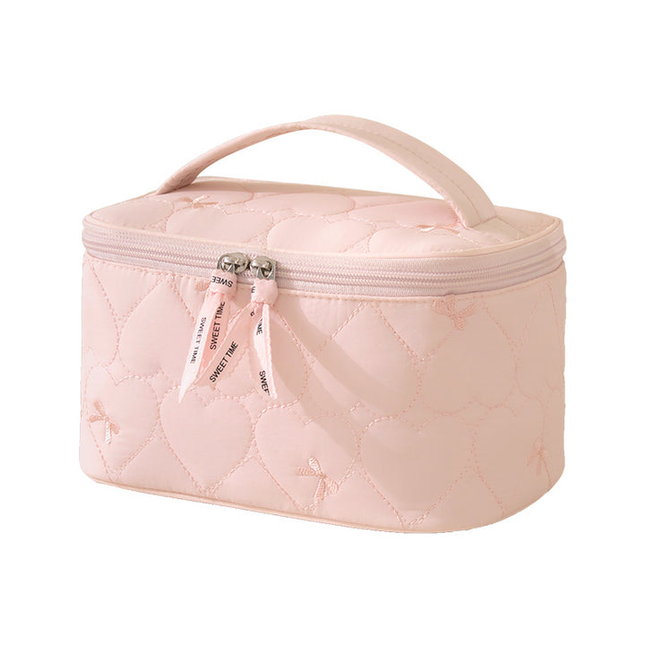 Quilted Makeup Storage Box Bowlift