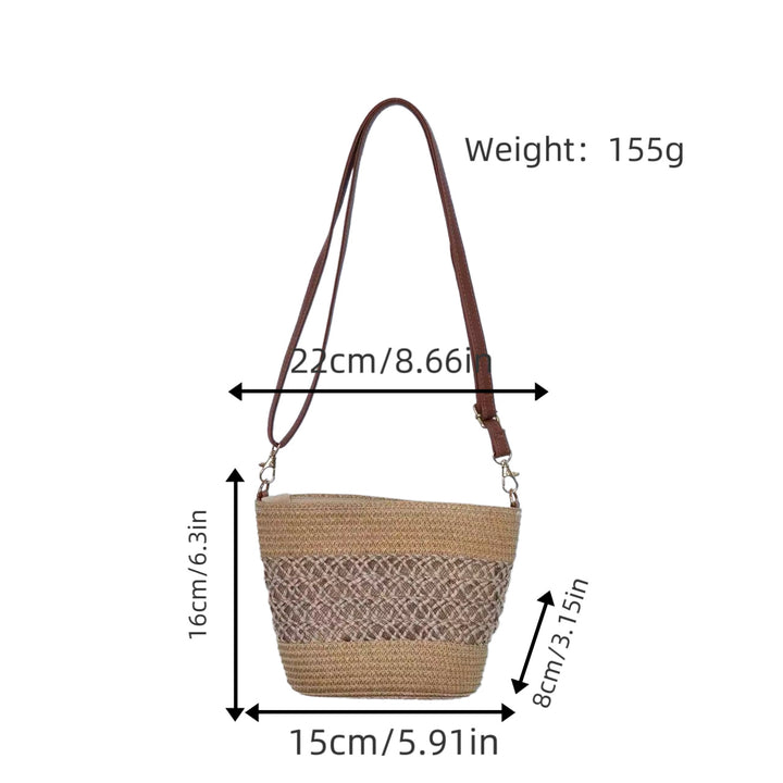 Shoulder bag with refined crochet and leather accents Bowlift