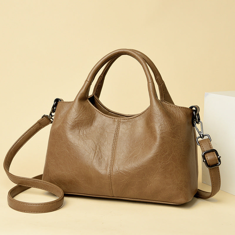 Classic Faux Leather Handbag Bowlift