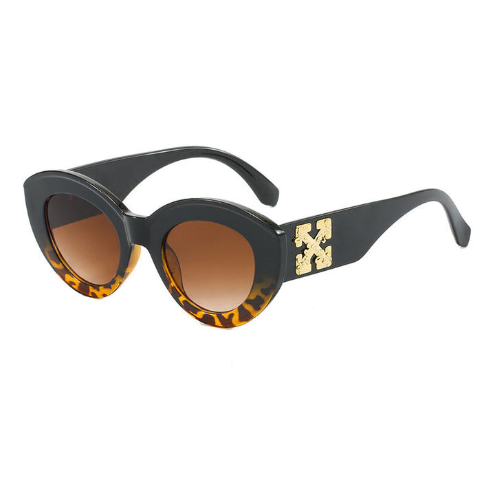 Women's Cat-Eye Sunglasses with Luxurious Accents and Sturdy Plastic Frame Bowlift