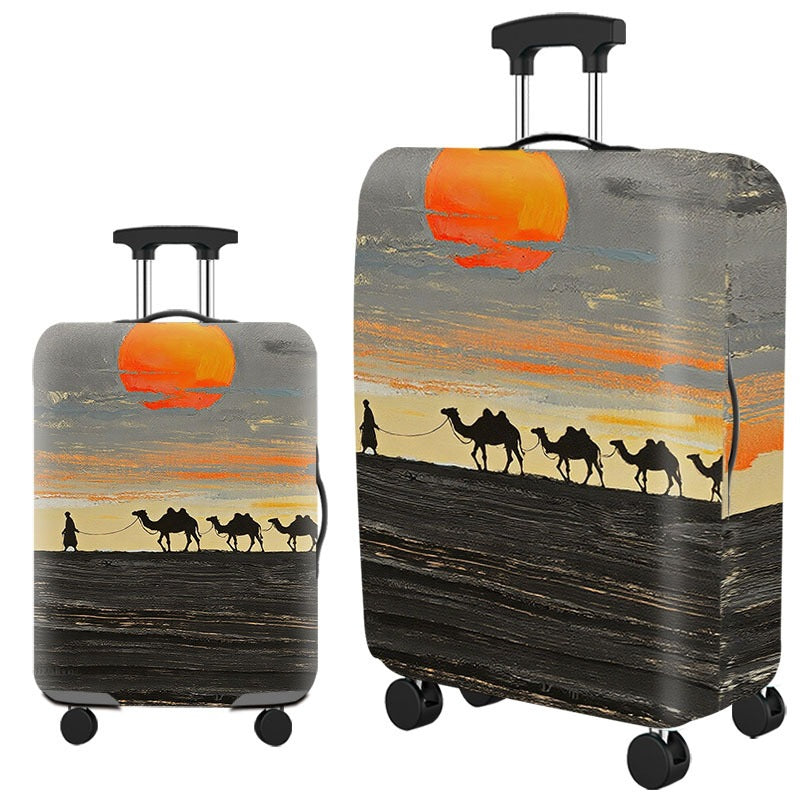Artistic Cat-Themed Hard Shell Suitcase Bowlift