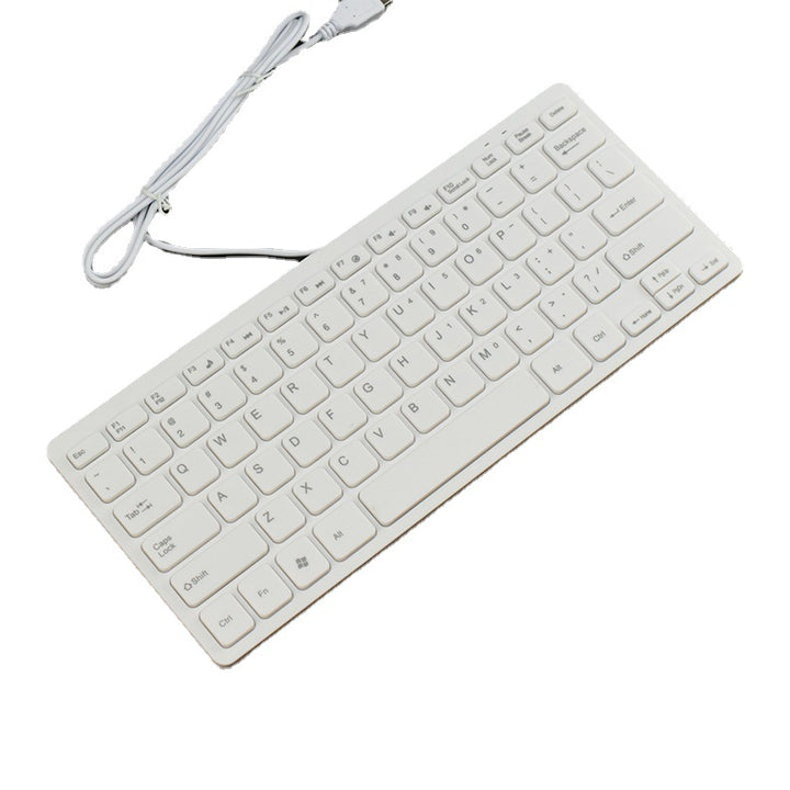Flat USB keyboard with quiet keystrokes Bowlift