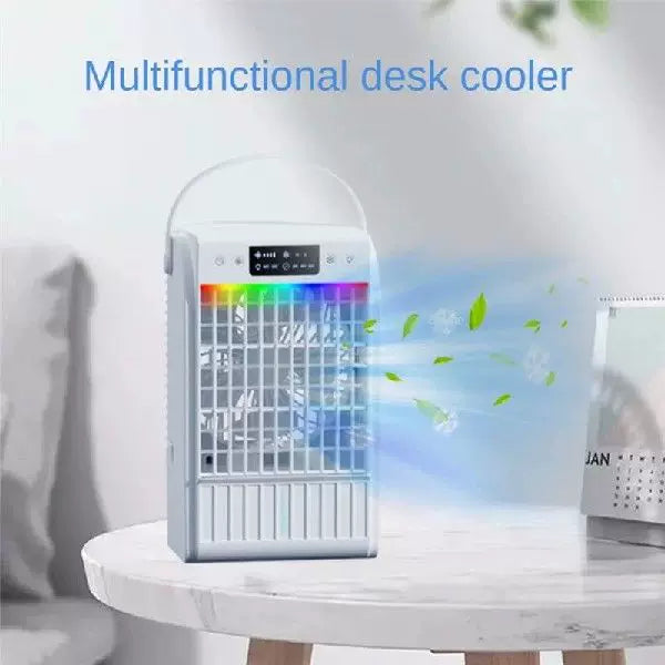 Unisex universal size portable evaporative table fan with handle and adjustable multi-speed fan Bowlift