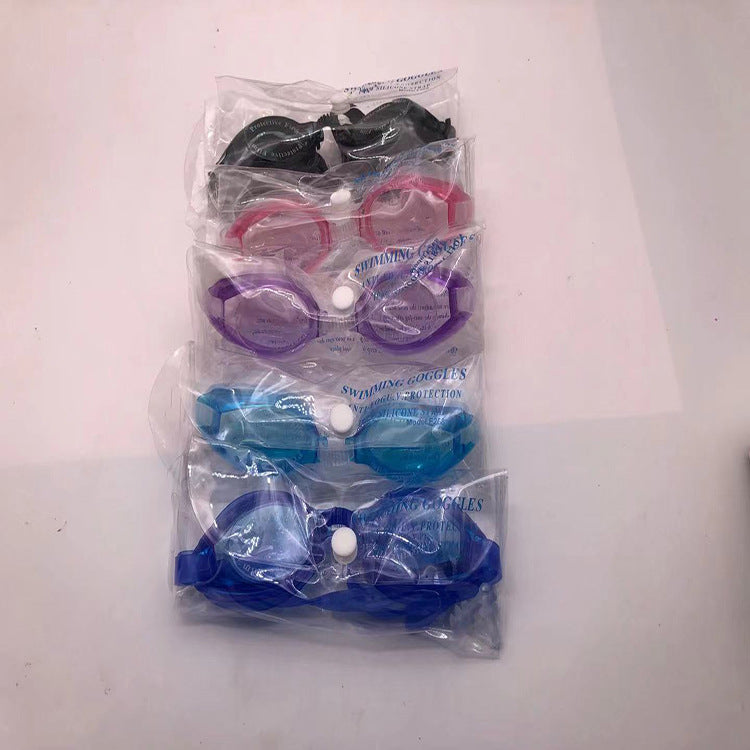 Sport swimming goggles with high-performance anti-fog coating and flexible silicone strap Bowlift