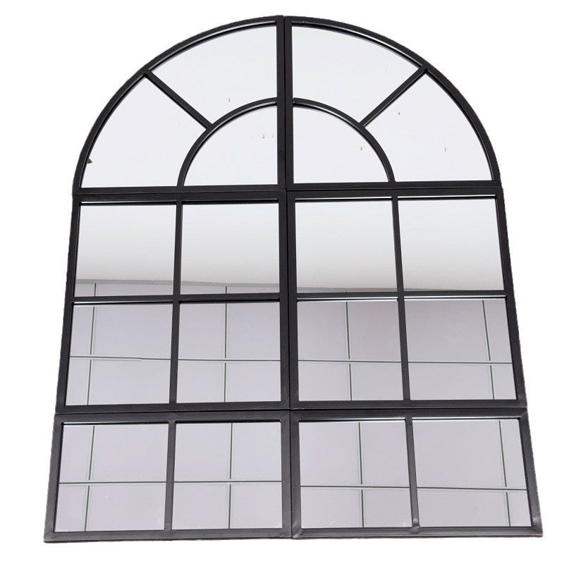 Arched Window Pane Wall Mirror Bowlift