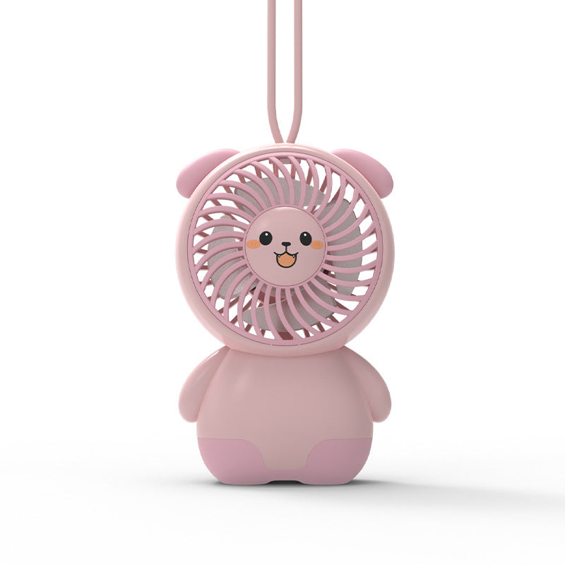 Portable Cute Animal-Themed Handheld Fan Bowlift