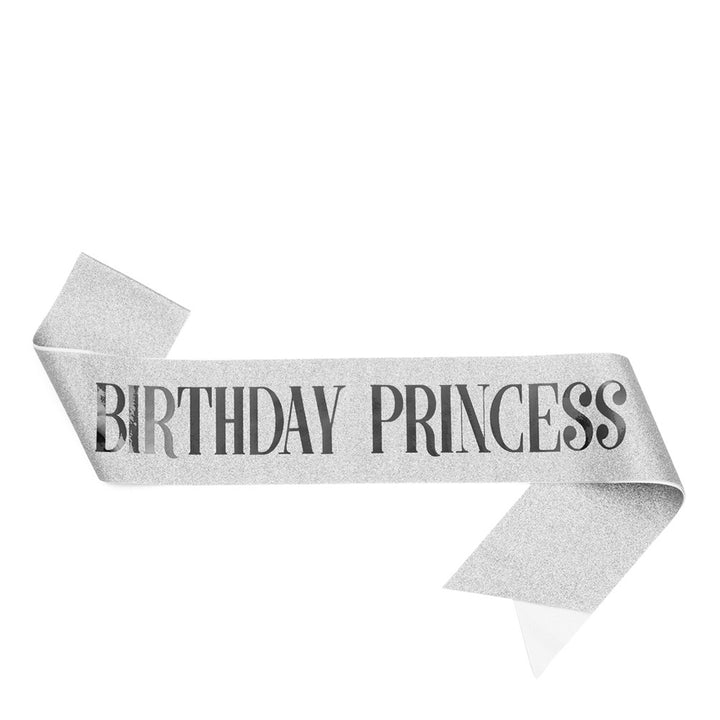 Women's Birthday Sash with Glitter Design Bowlift