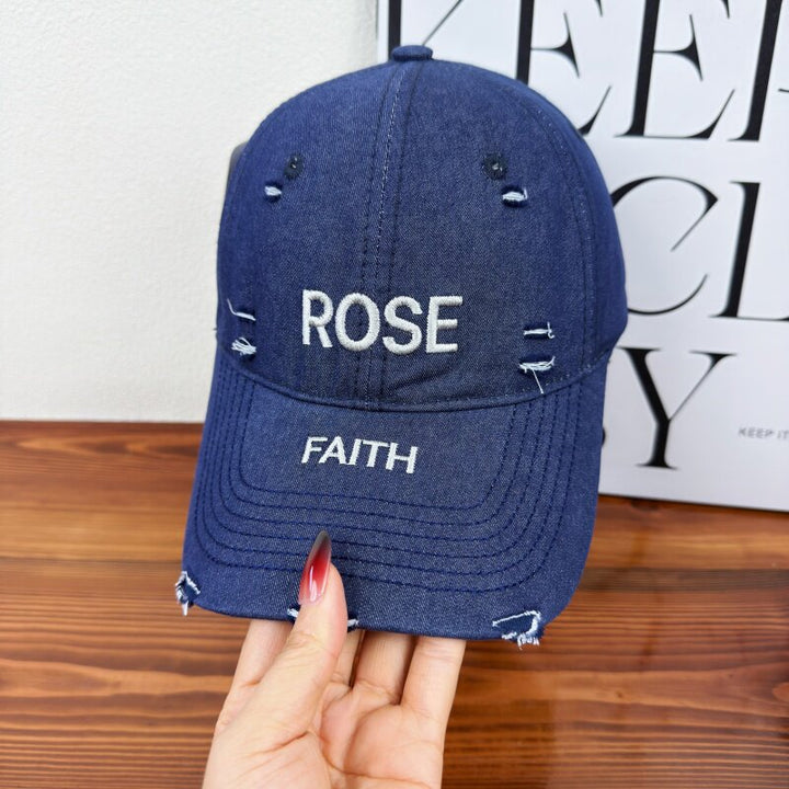 Women's Distressed Graphic Adjustable Cap Bowlift