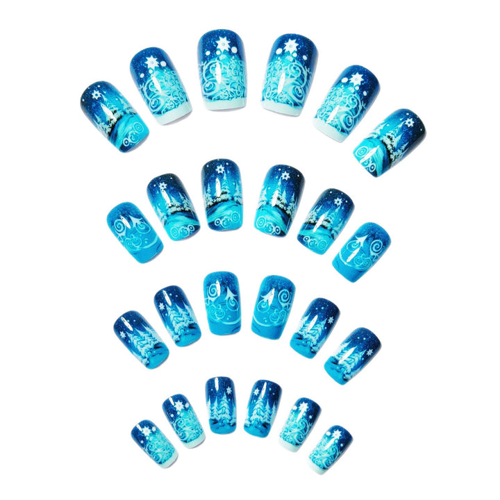 Artificial nails winter motif Bowlift