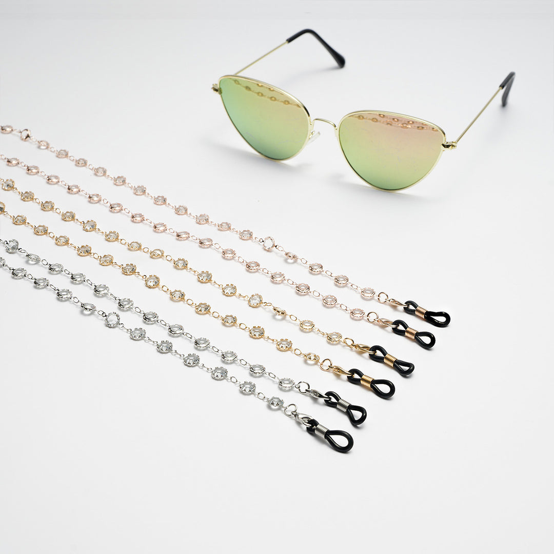 Gemstone-Embellished Eyewear Chain Bowlift