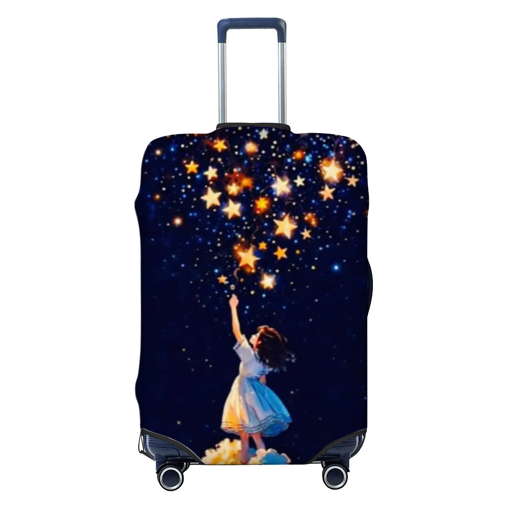 Ladies nan elastic suitcase cover with motif print, water-repellent and tear-resistant, with handle and telescopic opening Bowlift