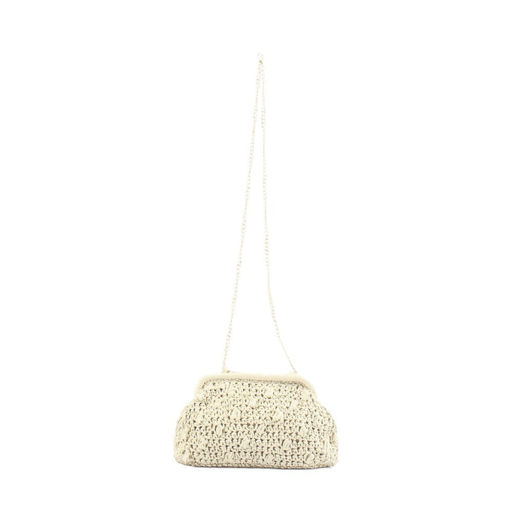 Elegant crochet handbag with fine chain strap Bowlift