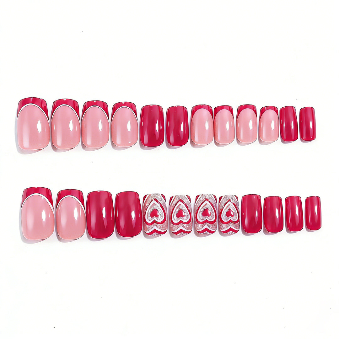 Heart-Embellished Nail Art Bowlift