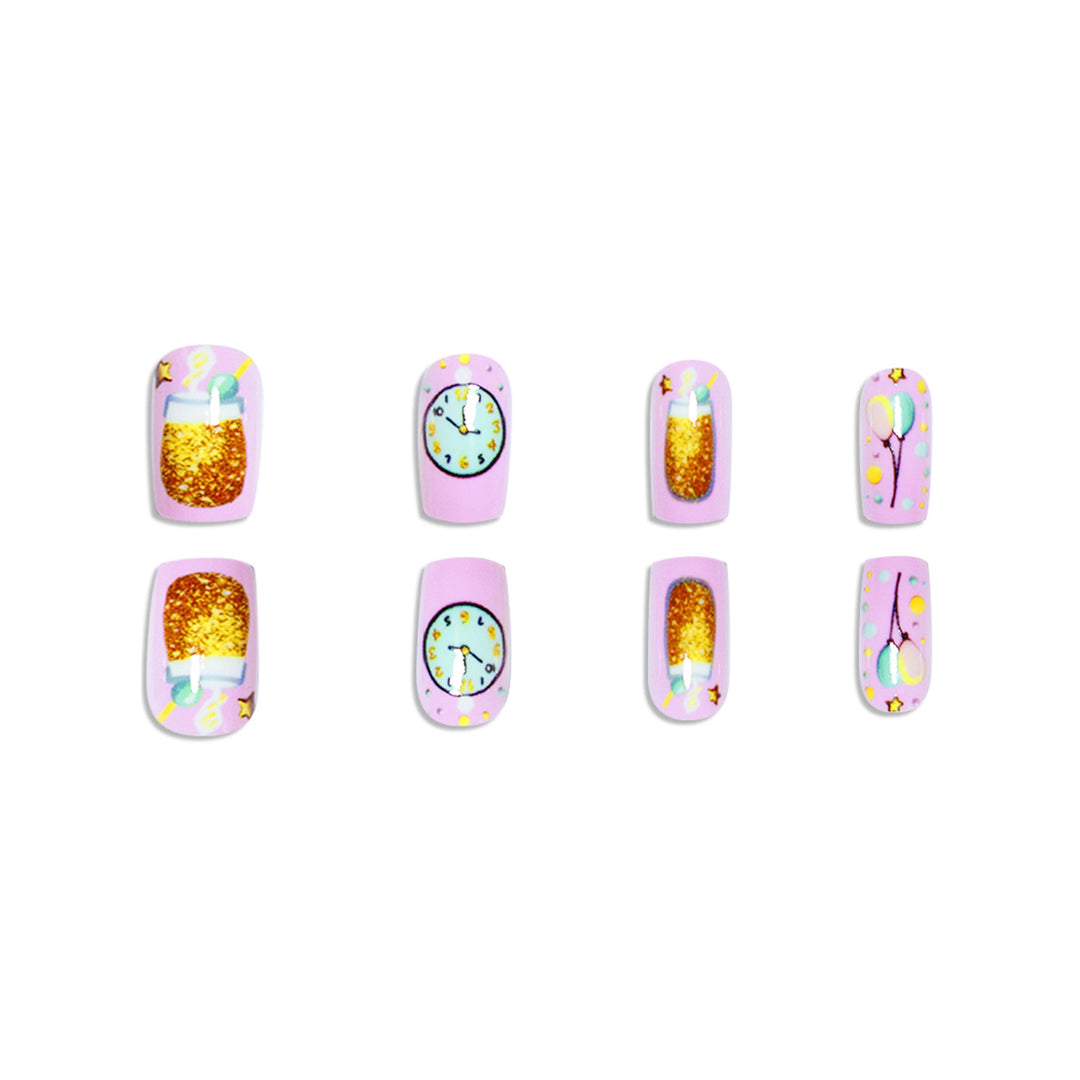 Festive Celebration Press-On Nail Art Bowlift
