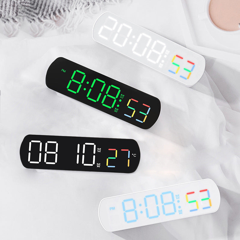 Digital Alarm Clock with Large LED Display and Temperature Display Bowlift