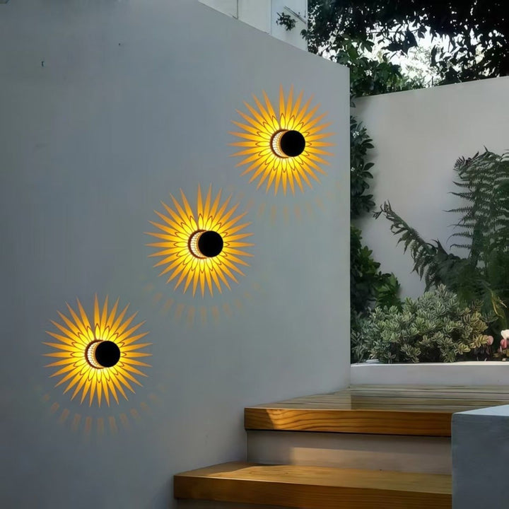 Decorative Solar-Powered Metal Lantern With Geometric Cutout And Warm LED Candle Effect Bowlift