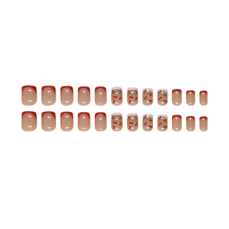 Floral Acrylic Press-On Nail Tips Bowlift